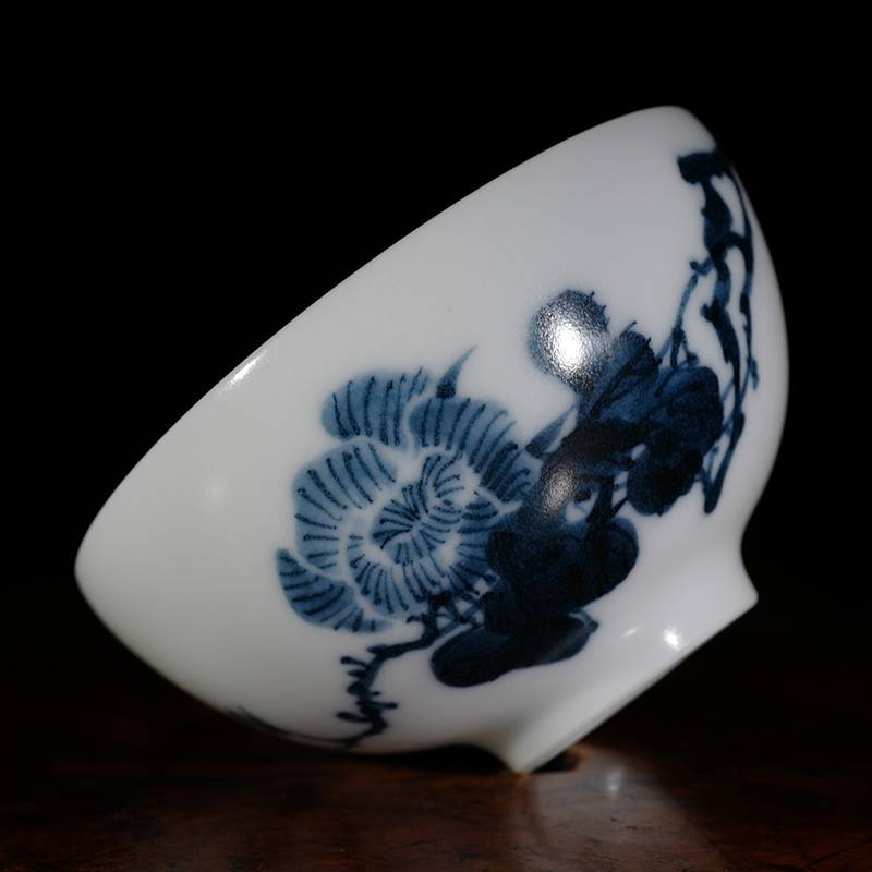 名家手工主人杯天予窑早期手绘青花画工精湛釉面温润关注 1902累计