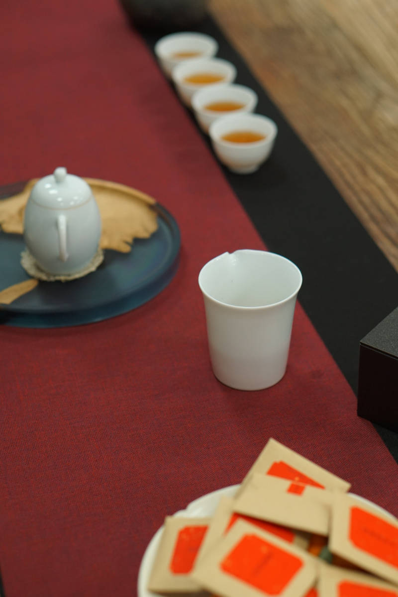 传老藏蕴甜白釉茶具套组茶壶茶杯公道8件套