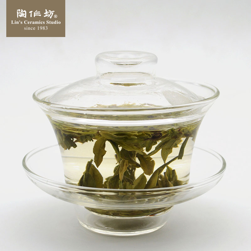 陶作坊玻璃三才杯盖碗 泡茶办公室家用功夫茶具茶碗敬茶杯