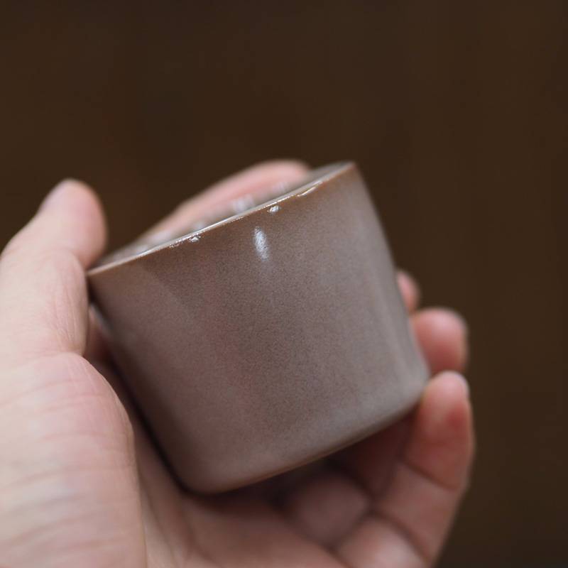 传老龙泉青瓷严卫恩工作室拙工款青瓷品杯不开片高款茶杯中式单杯