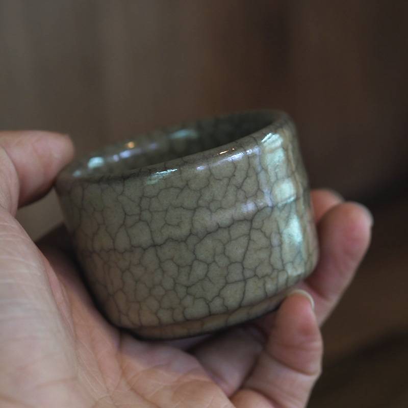 传老传世哥窑古儿寻星杯名家手工制作金丝铁线品茗杯茶杯主人杯