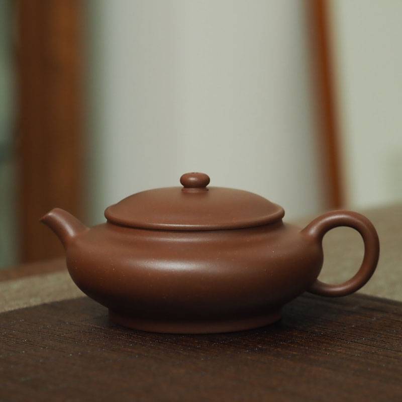 传老宜兴紫砂壶李强手作底槽清明炉茶壶紫泥